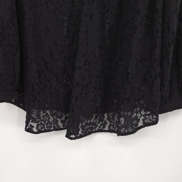 Torrid lace Harper top Size 4X black semi-sheer - Picture 6 of 13